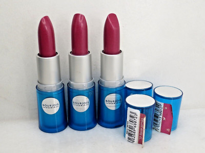 BOURJOIS PARIS LIPSHINE LOVELY BRILLE 07 ROSE PAREO 0.1 OZ NWOB LOT OF 3