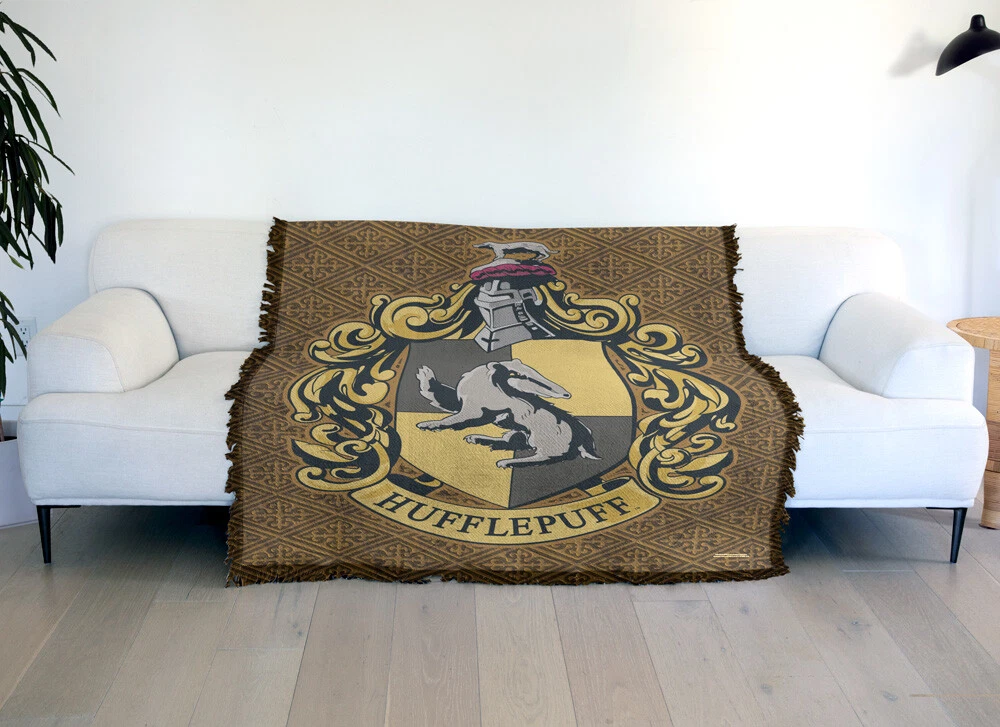 Harry Potter Blanket, 50"x60" Original Hufflepuff Woven Blend Throw