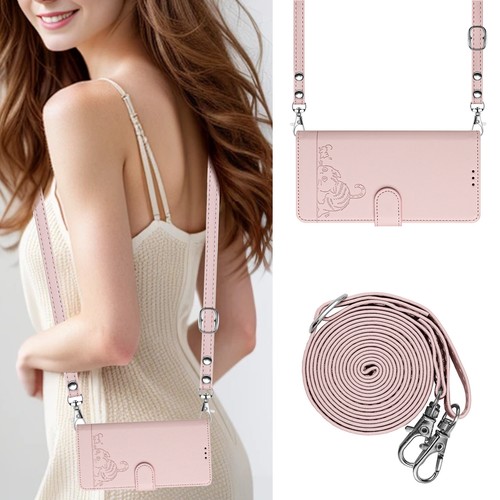 For T-Mobile Revvl 7 Pro Cute Pattern RFID Blocking Slots Crossbody Wallet Case - Picture 51 of 85