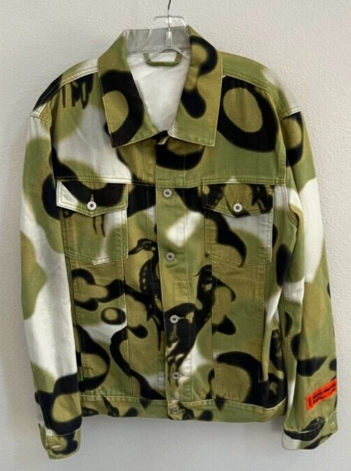 Heron Preston Camouflage-print Denim Jacket - XL - Fits Like an