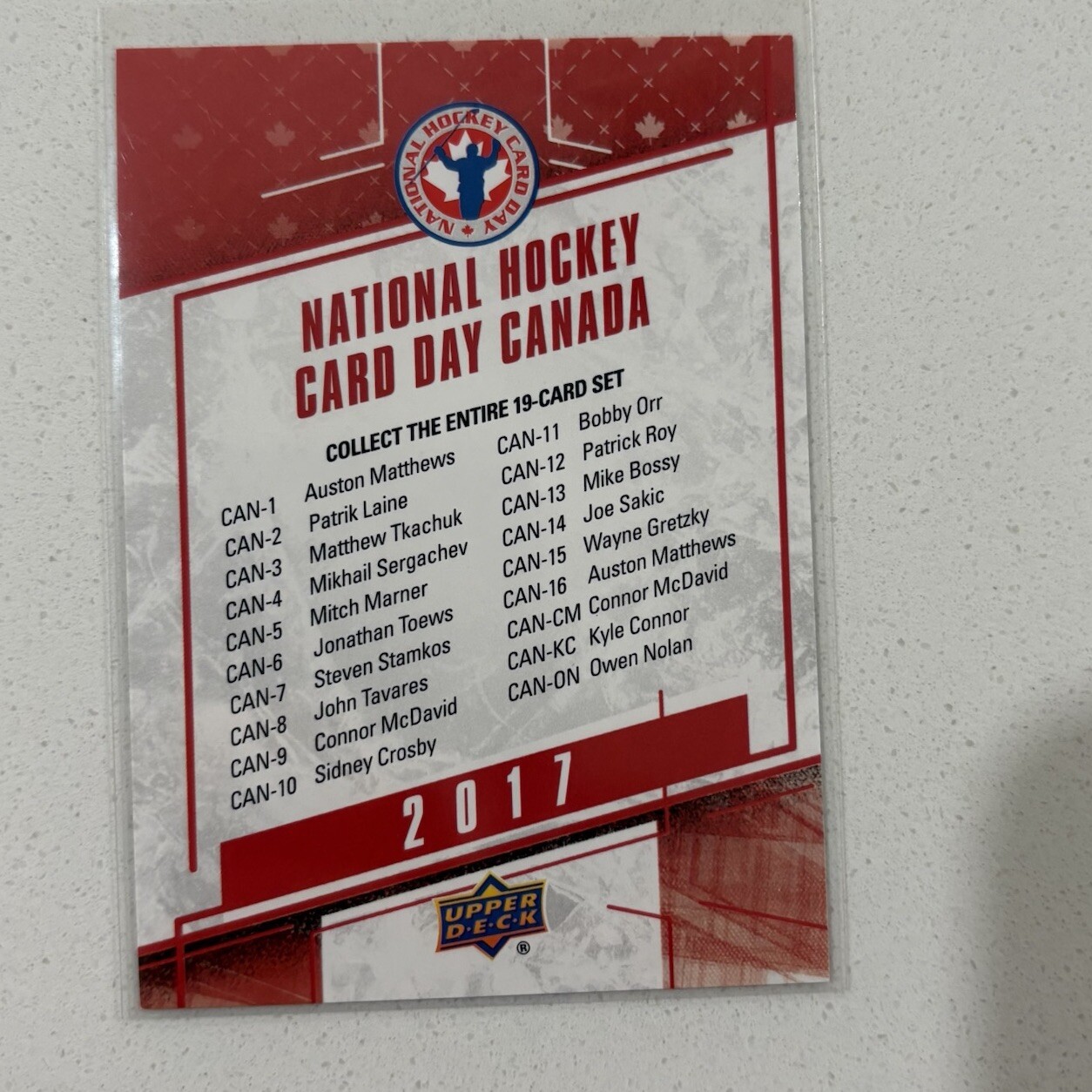 Cancl 2017 Upper Deck National Hockey Card Day - Checklist #CANCL for sale ...