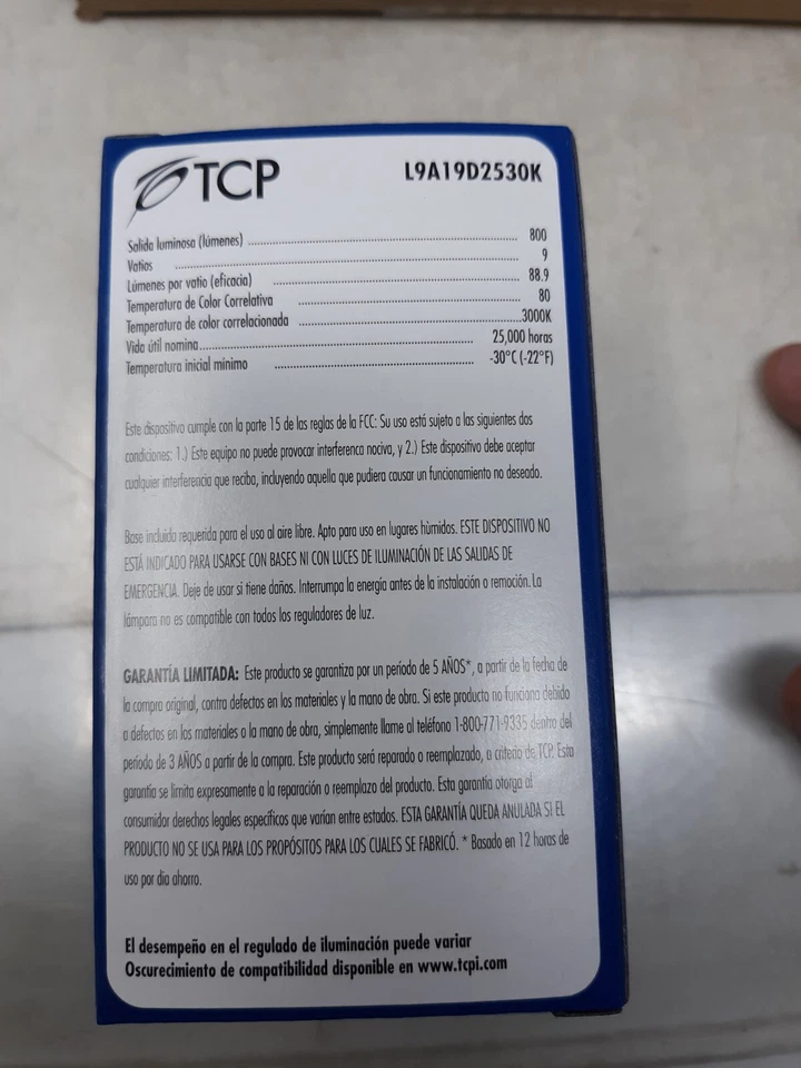 TCP L9A19D2541, 9W A19 LED BULB, 41K, DIMMABLE, Case of 12 - Image 2 of 4