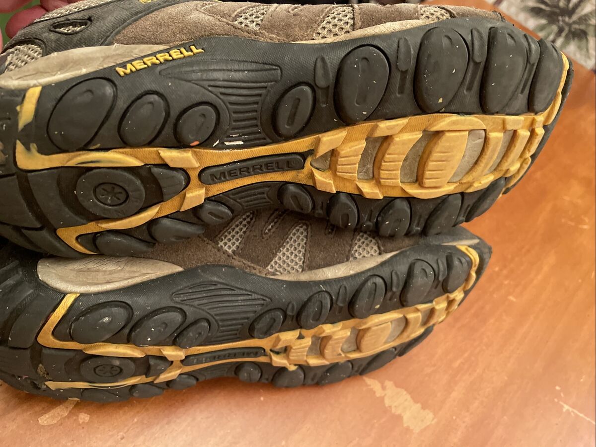 MERRELL Bungee Boulder/Old Gold Leather Trail Hiking Shoes MERRELL Bungee Boulder/Old Gold Leather Trail Hiking Shoes