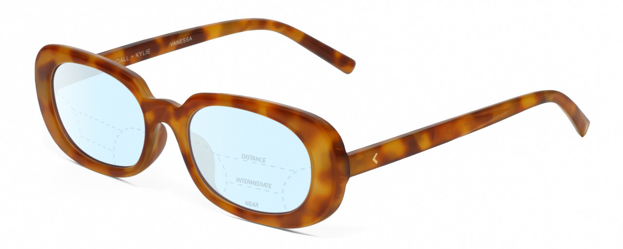 Kendall Kylie Vanessa Womens Blue Light Blocking Glasses Tortoise Havana 54mm