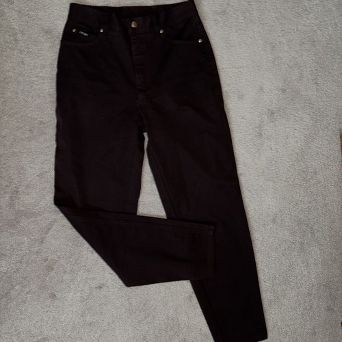 Escada Brown Gold Zip Cotton Pants Size 40