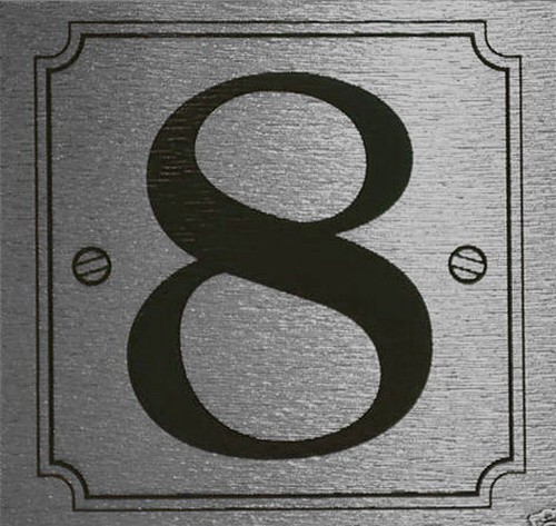 Silver Numbers Easy Peel & Stick to UPVC - Wood etc Waterproof Long lasting - Picture 9 of 21