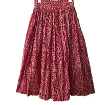 SIKA Anthropologie Mosaic Maxi Skirt Size 2P Art To Wear High Slit Pockets