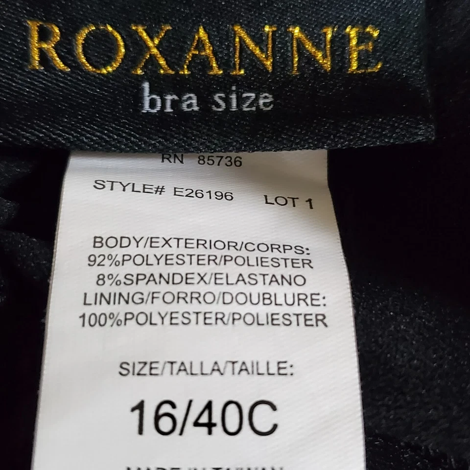 Винтажный купальник Roxanne 16 цельный черный белый 40C геометрическая империя женщин резинка - Изображение 4 из 4