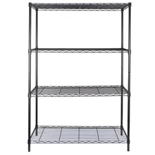4Tier Steel Organizer Wire Rack Heavy Duty Storage Shelving Unit Kitchen Black