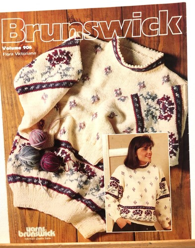 Brunswick 0906 FLORA VICTORIANA 1990 8pg knit pattern I JUST LOVE THIS ONE - Picture 2 of 2