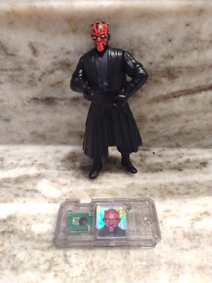 1999 Hasbro Star Wars Episode 1 CommTech Chip Darth Maul Sith Lord 3.75''  SW