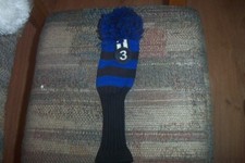 slightly used Deluxe Knit Pom Pom headcovers for Number 3 Fairway