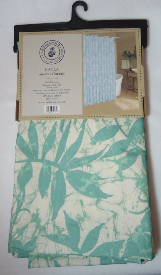 Caribbean Joe Island Supply Co. Kayla Cortina de Ducha Floral 70"x72" Foto 2 de 3