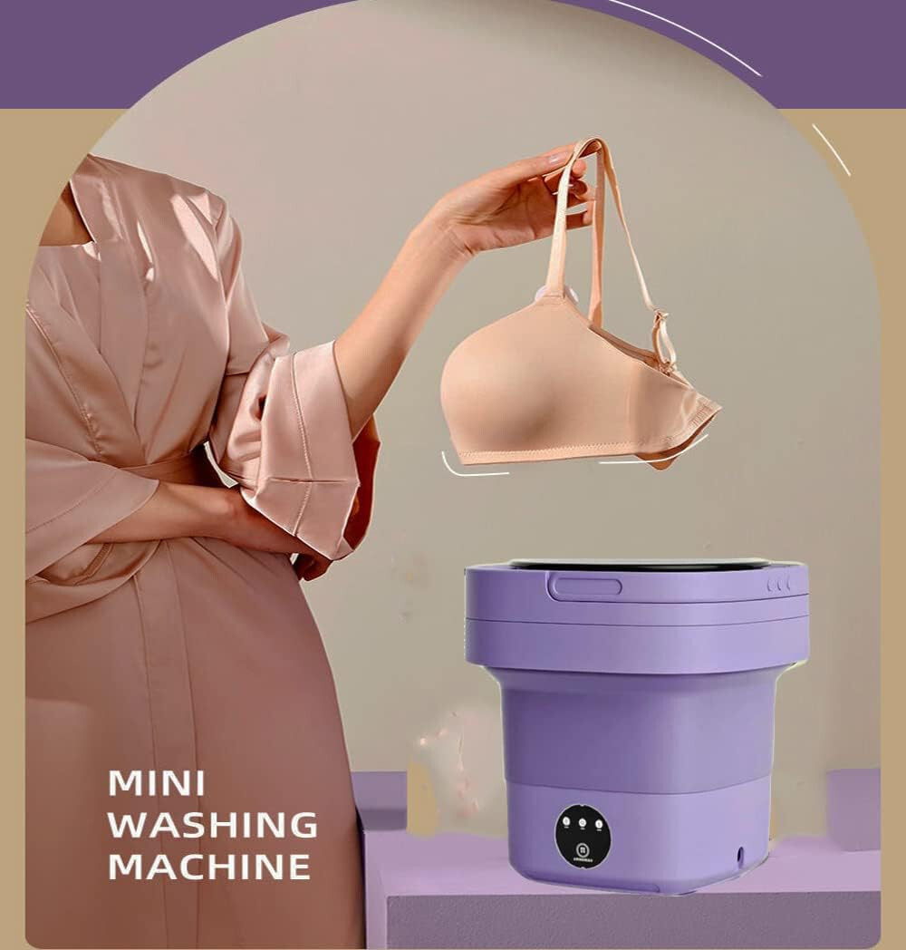 Mini Washing Machine Portable Washer Foldable Washer Spin Dryer Quiet