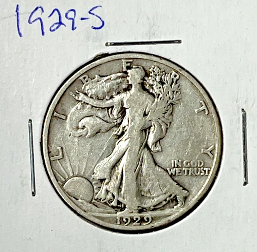 1929-S Walking Liberty Half Dollar : Fine