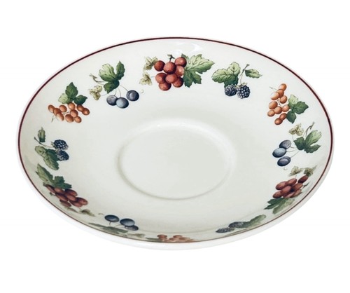 Wedgwood PROVENCE QUEENSWARE Multi Fruit Earthenware Bute Cup & Saucer Set NEW - Picture 5 of 17