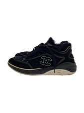 Chanel Low Cut Sneakers Blk Wg35202 Coco Mark Socks Sneakers JK893