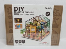 Rolife DIY Miniature House Kit Cathy's Flower House Greenhouse Kit Brand New 