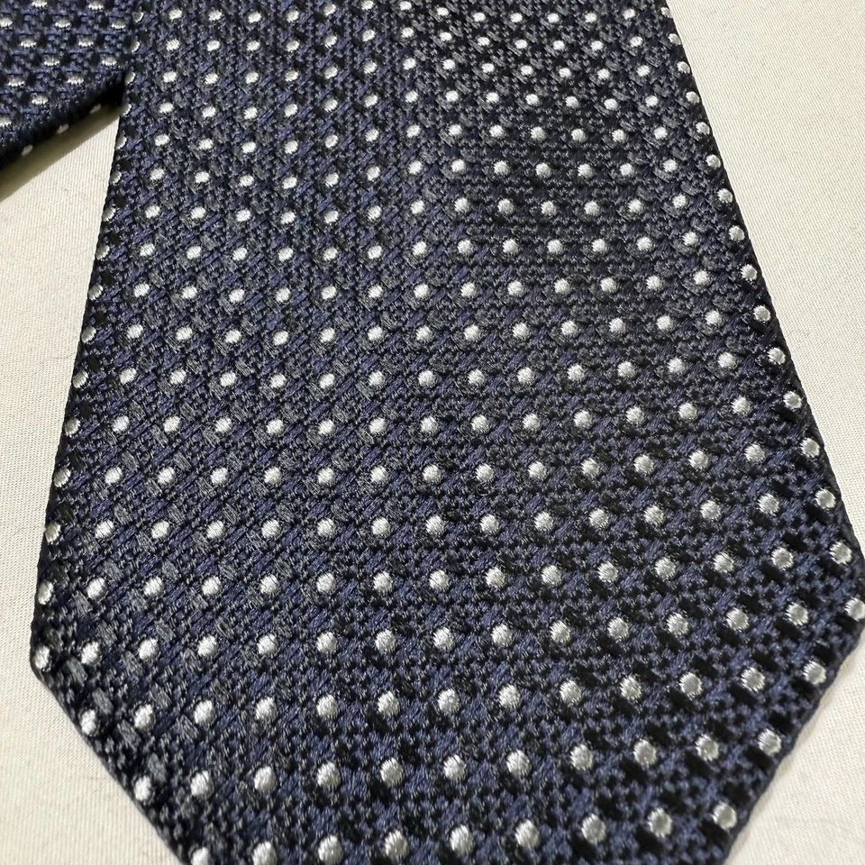 Corbata Tom Ford Cuello Mezcla Seda Hecha en Italia Lunares Negra Lujo Diseñador Corbata Foto 3 de 4