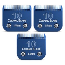 BLOTMS 3-Packs Detachable Ceramic Blade Kit for Pet Clippers Size 10-3 Packs