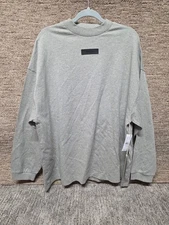 ESSENTIALS Fear of God Long-Sleeve Tee Dark Heather Size Small OVERSIZED