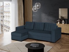 Double Sofa Bed with Storage Woven Fabric Kyoto Sleeper Settee Guest Bed