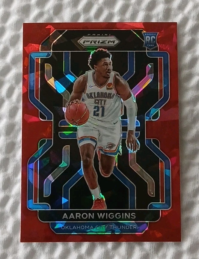 Aaron Wiggins Rookie 2021-22 Panini Prizm Red Ice Prizm #286 Oklahoma Thunder 