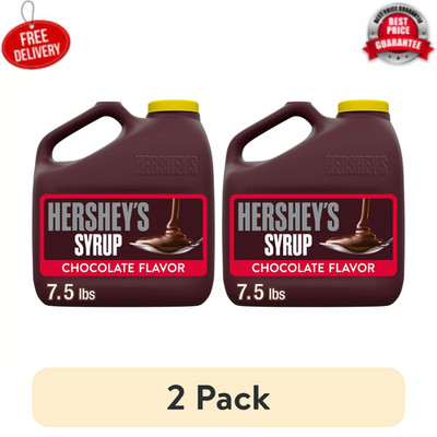 (2 pack) Hershey's Chocolate Flavored Syrup, Bulk Jug 7 lb 8 oz