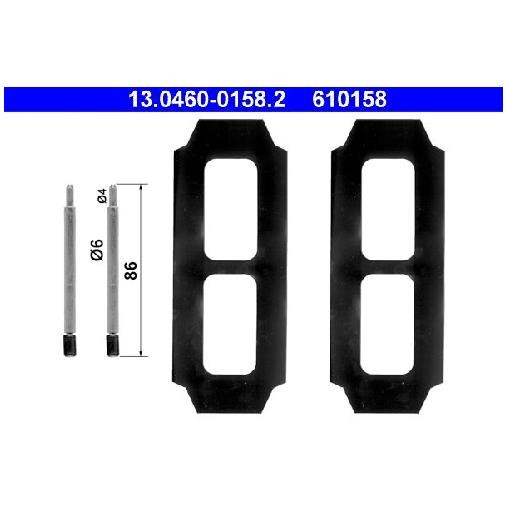 ZubehöRsatz Scheibenbremsbelag FüR Mercedes T2-LN1 86 Bis 94 ATE M110994 Teil-image