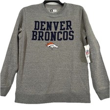 NWT Denver Broncos NFL Embroidered Spellout Crewneck Sweatshirt Small