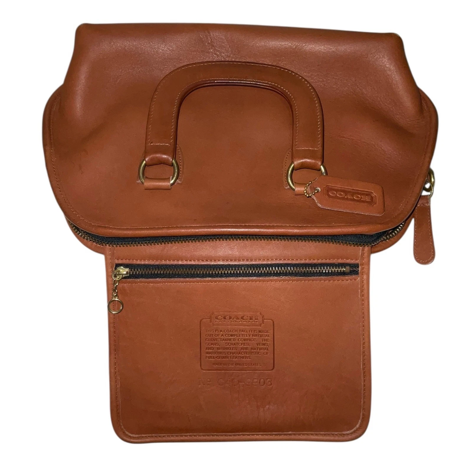 Borsa Coach vintage Baxter n. 9903 in British Tan Made in USA