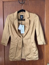 Vero Moda Kathy 3/4 Blazer XS  155/76A Gold NWT No Belt