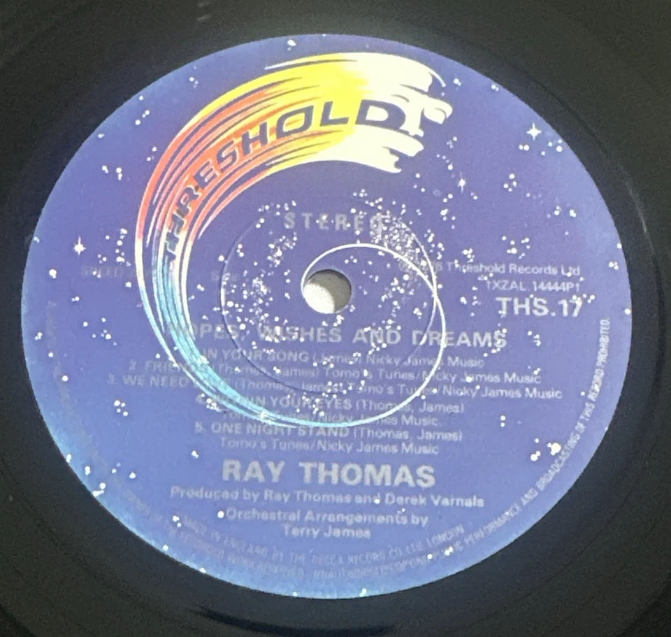 Ray Thomas Hopes Wishes-Dreams UK vinyl Lp album record Rock EX / VG+ - Image 4 of 4