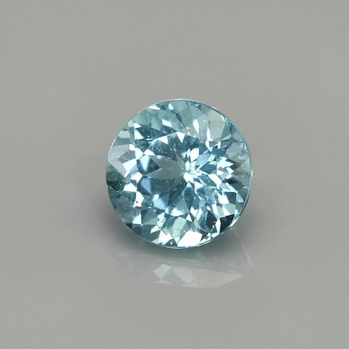 1.52 carats - Rare Ice Blue Lustrous Natural Apatite Round 7 mm - 2507628-14 - Picture 2 of 7