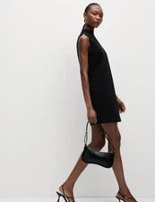 Marks & Spencer Womens Black Mini Shift Women Dress - M&S