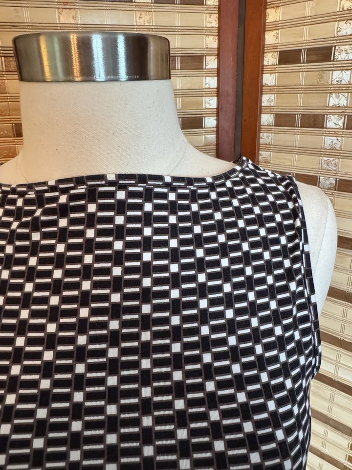 Camiseta sin mangas tejida elástica vintage Whimsigoth ropa de oficina para mujer XS nailon elástico Foto 3 de 4