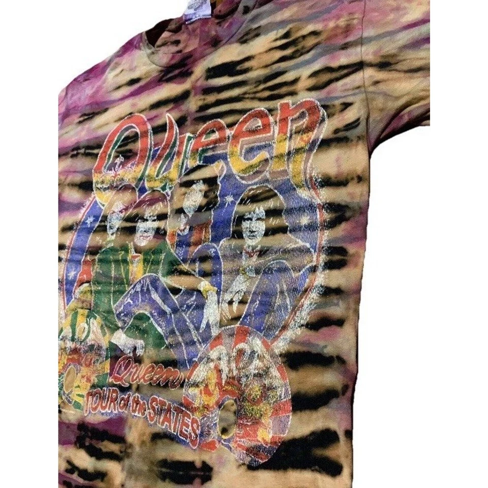 Camiseta Queen Merch concierto banda HECHA A MANO S Tour Of The States Tee rock oficial Foto 4 de 4