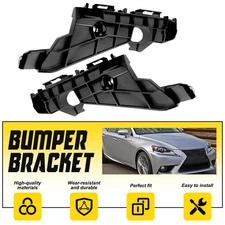 Front Driver&Passenger Bumper Support Bracket Set For 14-16 Lexus IS350 3.5L V6