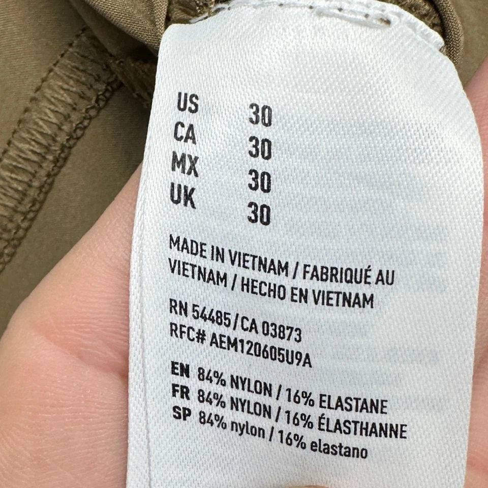 Pantalones Cortos de Senderismo American Eagle Para Hombres Active Flex 30 Marrón Performance Tech Elastizados Foto 4 de 4