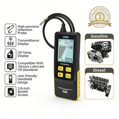 Engine Oil Tester Gasoline Diesel Oil Quality Analyzer Temperature Detector 2.4 