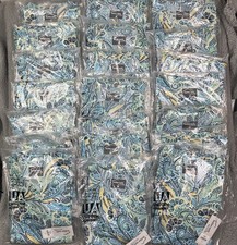 Butter-Soft Stretch Women  s Scrubs Top Blue Grommets Pockets Nursing Lot of 22