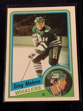 1984-85 Topps Hockey - #57 Greg Malone - Hartford Whalers EX-NM Condition 