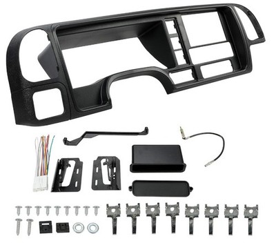 Double Din Dash Panel Compatible with 1995-2002 GMC Truck SUV Radio Stereo Wire