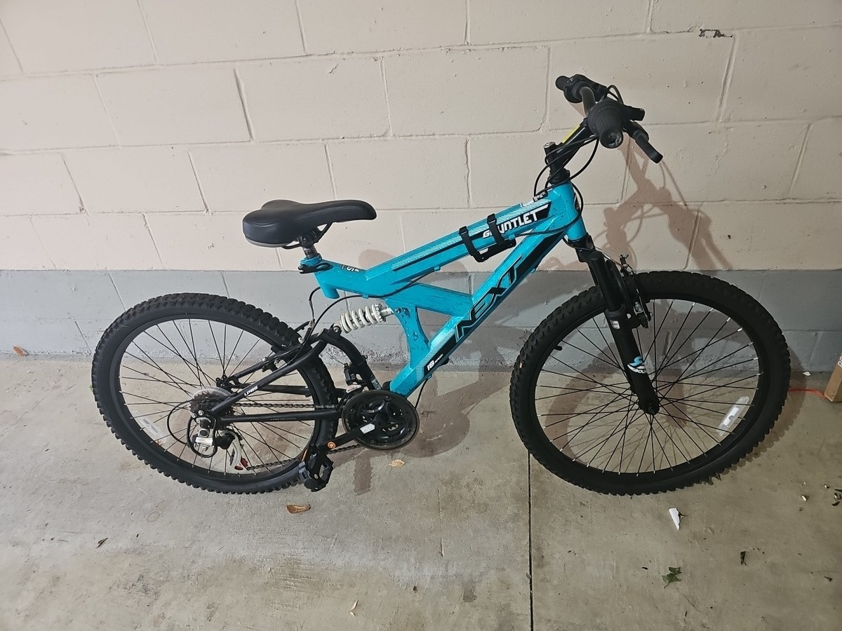 NEXT Mountain Bike Bicycle 24 In 18 Speeds Dual Suspension steel