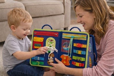 Baby Busy Board Toddlers Montessori Toys For Learn Preschool Basic Activities