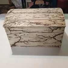 Treasure Chest Keepsake Box - Lichtenberg Fractal Burned - Handcrafted - OOAK