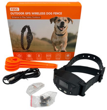 GPS Wireless Dog Collar Fence System 55-6000FT 3 Modes IPX7 Waterproof Black