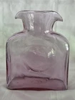 Blenko Art Glass Dusty Rose Pink Water Bottle Decanter 8”, Double Spout