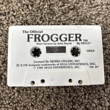 Official Frogger Atari Cassette Tape Sega Sierra Online 1981 Video Game