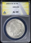 1921-S $1 Morgan Silver Dollar ANACS AU 55